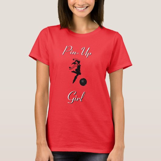 Bowling League Women's Pin-Up Girl bowling T-shirt (Voorkant)