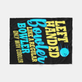 Bowling left Handed Bowler Funny Team Fleece Deken (Voorkant (Horizontaal))