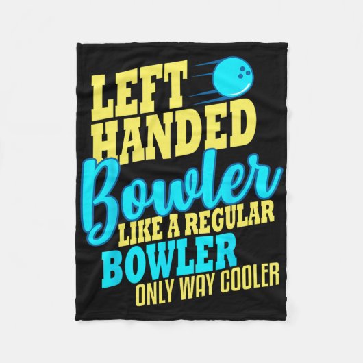 Bowling left Handed Bowler Funny Team Fleece Deken (Voorkant)