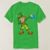 Bowling Leprechaun Happy St Patricks T T-shirt (Design voorkant)