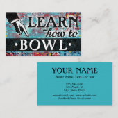 Bowling Lessons Visitekaartjes - Blauw rood (Voorkant / Achterkant)