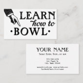 Bowling Lessons Visitekaartjes - Koel Vintage (Voorkant / Achterkant)