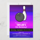 Bowling; Levendig Violet Blauw en Magenta Kaart (Voorkant)