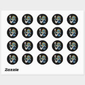 Bowling Liefde Zonnebloem Bowling Pin Matching Man Ronde Sticker (Vel)