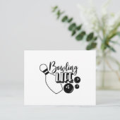 Bowling Life Shirt afdrukken Briefkaart (Staand voorkant)