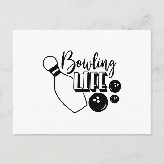 Bowling Life Shirt afdrukken Briefkaart (Voorkant)
