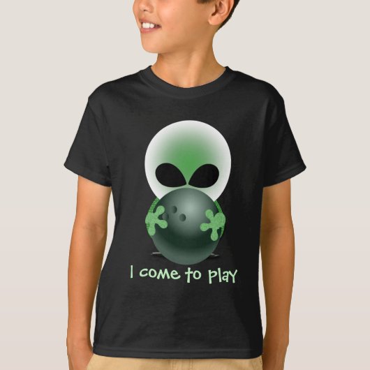 Bowling Little Green Guy T-shirt (Voorkant)