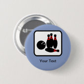  Bowling-Logo Ronde Button 5,7 Cm (Voorkant /achterkant)