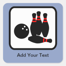 Bowling-Logo Vierkante Sticker