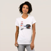 Bowling Love Ball en Pin T-shirt (Voorkant volledig)