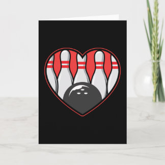 Bowling Love Word Theme Bowler Kaart