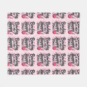 Bowling Lover Cute Retro Aesthetic Sports Design Fleece Deken (Voorkant (Horizontaal))