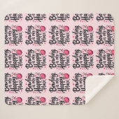 Bowling Lover Cute Retro Aesthetic Sports Design Sherpa Deken (Voorkant (horizontaal))