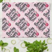 Bowling Lover Cute Retro Aesthetic Sports Design Theedoek (Gevouwen)