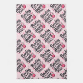 Bowling Lover Cute Retro Aesthetic Sports Design Theedoek (Verticaal)