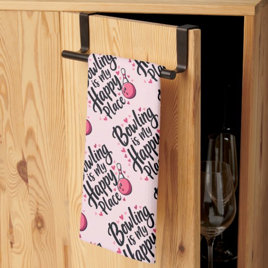 Bowling Lover Cute Retro Aesthetic Sports Design Theedoek (Derde Gevouwen)