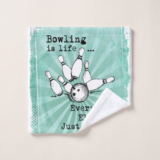 Bowling Lover Gift, grappige Bowling Player Gift Washandje (Wasdoekje)