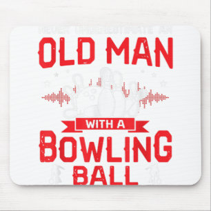 Bowling Lover onderschat oud Man nooit met Bow Muismat