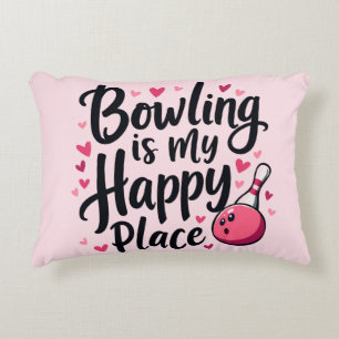 Bowling Lover Schattige Retro Esthetisch Sportontw Accent Kussen