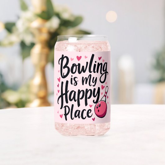 Bowling Lover Schattige Retro Esthetisch Sportontw Blikvorm Glas (Insitu (Huwelijk))