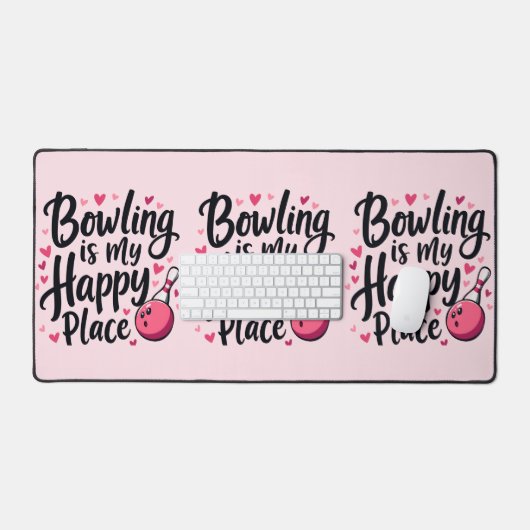 Bowling Lover Schattige Retro Esthetisch Sportontw Bureaumat (Keyboard & Muis)