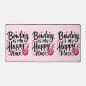 Bowling Lover Schattige Retro Esthetisch Sportontw Bureaumat (Voorkant)