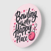 Bowling Lover Schattige Retro Esthetisch Sportontw Grote Klok (Hoek)