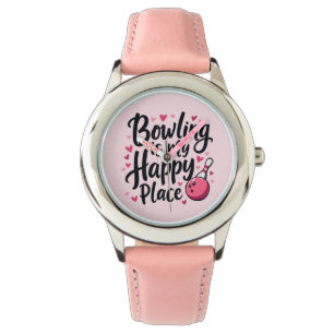 Bowling Lover Schattige Retro Esthetisch Sportontw Horloge