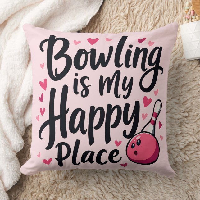 Bowling Lover Schattige Retro Esthetisch Sportontw Kussen (Deken)