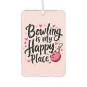 Bowling Lover Schattige Retro Esthetisch Sportontw Luchtverfrisser (Voorkant)