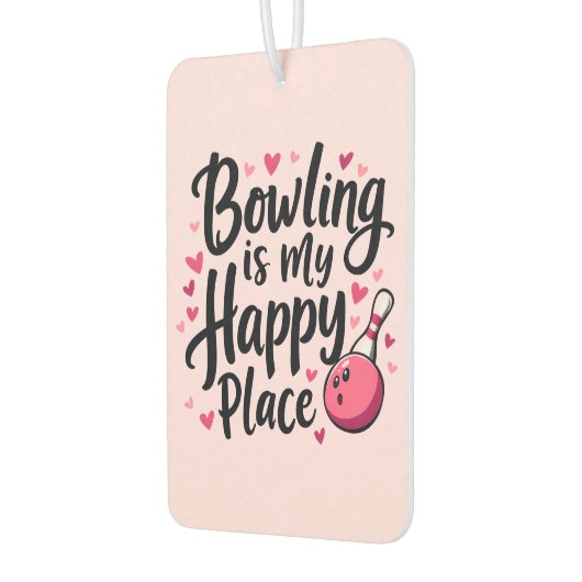 Bowling Lover Schattige Retro Esthetisch Sportontw Luchtverfrisser (Links)