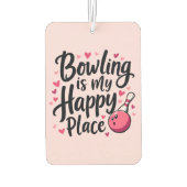 Bowling Lover Schattige Retro Esthetisch Sportontw Luchtverfrisser (Achterkant)