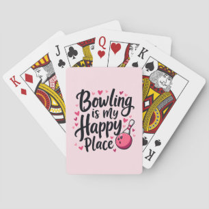 Bowling Lover Schattige Retro Esthetisch Sportontw Pokerkaarten