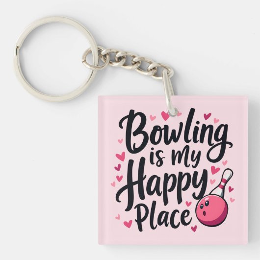 Bowling Lover Schattige Retro Esthetisch Sportontw Sleutelhanger (Voorkant)