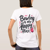 Bowling Lover Schattige Retro Esthetisch Sportontw T-shirt (Achterkant)