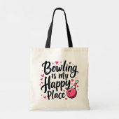 Bowling Lover Schattige Retro Esthetisch Sportontw Tote Bag (Achterkant)