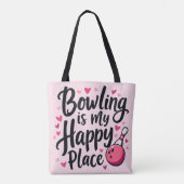 Bowling Lover Schattige Retro Esthetisch Sportontw Tote Bag (Achterkant)