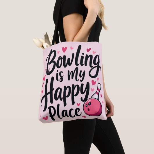 Bowling Lover Schattige Retro Esthetisch Sportontw Tote Bag (Dichtbij)