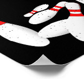 Bowling Lover Shirt Split Happens Mannen Vrouwen K Poster (Hoek)