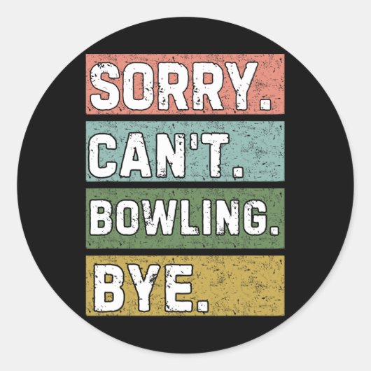 Bowling Lovers Ronde Sticker (Voorkant)