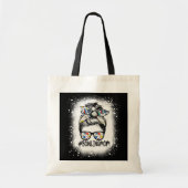 Bowling Ma Life Moederdag Messy Bun Glasses Tote Bag (Voorkant)