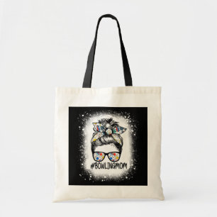 Bowling Ma Life Moederdag Messy Bun Glasses Tote Bag