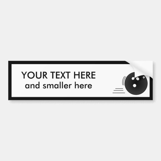 Bowling: Maak je eigen Bumpersticker (Voorkant)