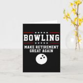Bowling maakt de pensionering weer geweldig - dank kaart (Gele Bloem)