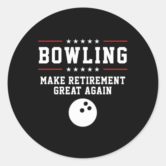 Bowling maakt de pensionering weer geweldig - dank ronde sticker (Voorkant)