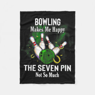 Bowling maakt me blij met de zeven pinnen niet zo  fleece deken