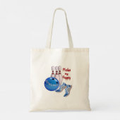 Bowling maakt me gelukkig tote bag (Achterkant)