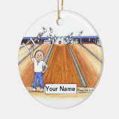 Bowling - Mannelijk Keramisch Ornament (Links)