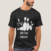Bowling Mannen Basic Dark T-Shirt (Voorkant)