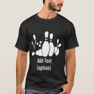 Bowling Mannen Basic Dark T-Shirt
